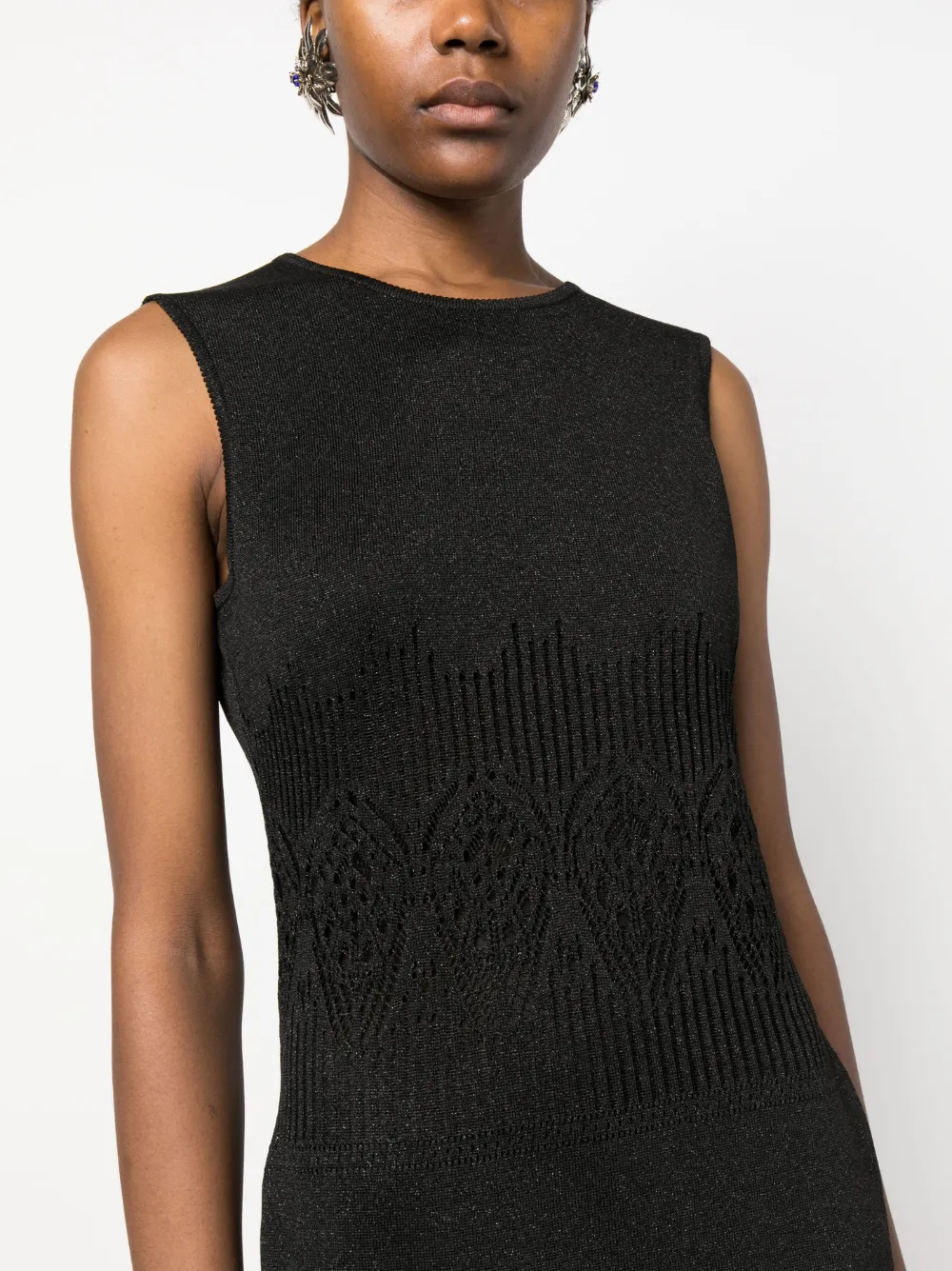 Femme John Galliano Robe Mi-longues Sans Manches à Effet Métallisé (1990) 7 Femme John Galliano Robe Mi-longues Sans Manches à Effet Métallisé (1990) – Image 5