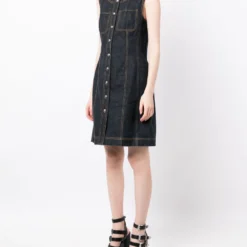 Femme CHANEL Robe En Jean à Coutures Contrastantes (1997) 9 Femme CHANEL Robe En Jean à Coutures Contrastantes (1997) -Promos Féerie Jupe Boutique 20556079 50607721 1000