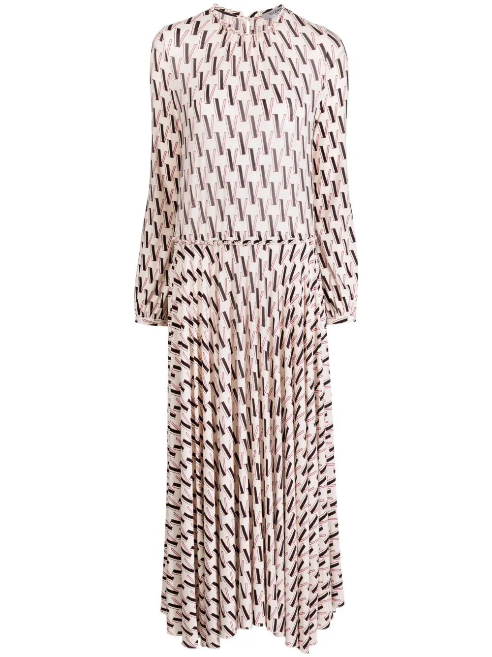 Femme Valentino Garavani Robe Mi-longue à Imprimé Monogrammé (années 2010) 3 Femme Valentino Garavani Robe Mi-longue à Imprimé Monogrammé (années 2010)