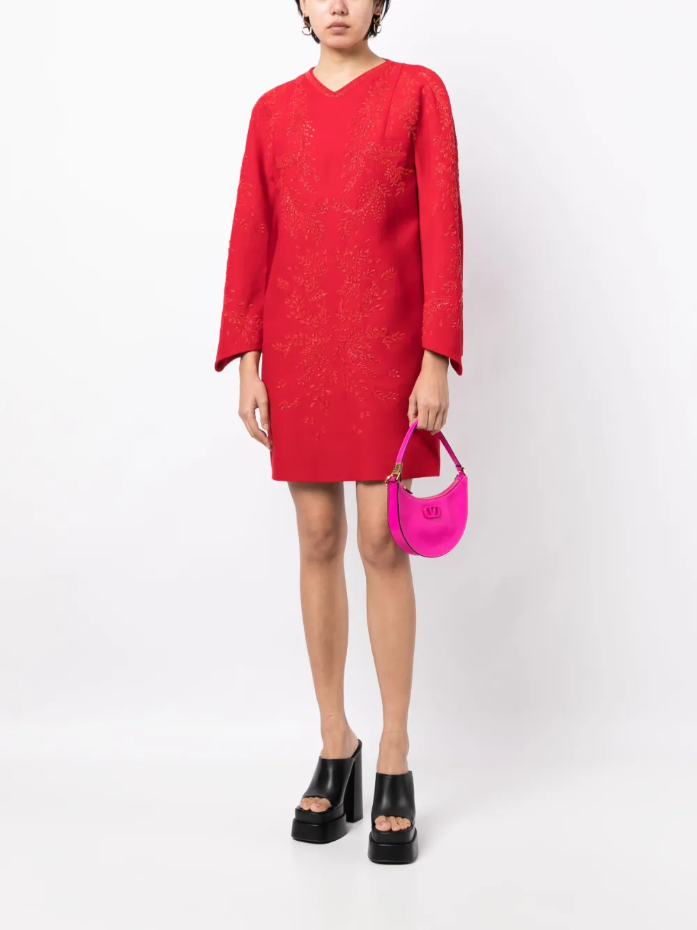 Femme Valentino Garavani Robe évasée à Ornements De Perles (années 2010) 4 Femme Valentino Garavani Robe évasée à Ornements De Perles (années 2010) – Image 2