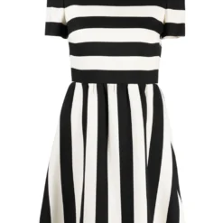 Femme Valentino Garavani Robe Courte évasée à Rayures (années 2010)