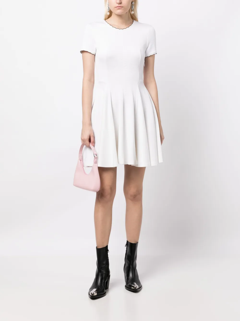 Femme Miu Miu Robe évasée à Bords Festonnés 4 Femme Miu Miu Robe évasée à Bords Festonnés – Image 2