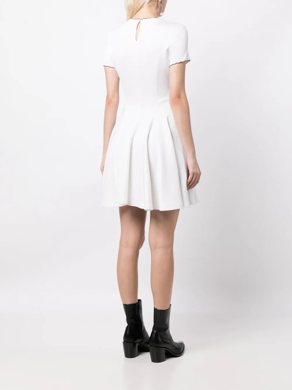 Femme Miu Miu Robe évasée à Bords Festonnés 6 Femme Miu Miu Robe évasée à Bords Festonnés – Image 4