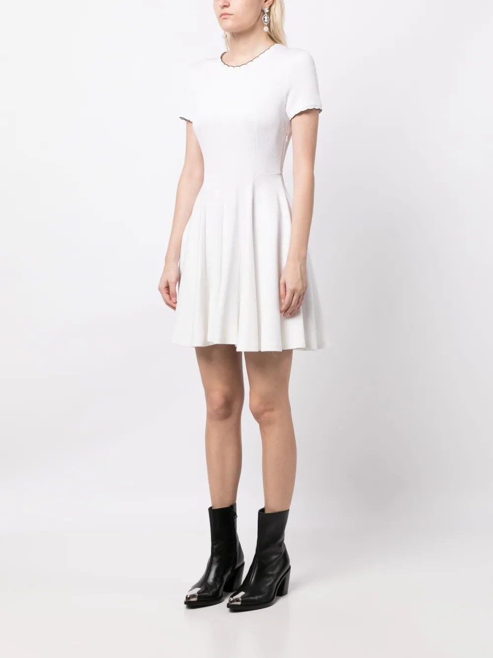 Femme Miu Miu Robe évasée à Bords Festonnés 5 Femme Miu Miu Robe évasée à Bords Festonnés – Image 3