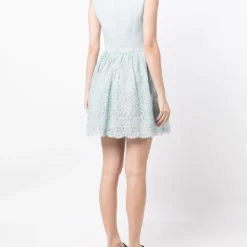 Femme Miu Miu Robe Ornée De Dentelle à Coupe Courte -Promos Féerie Jupe Boutique 20809923 50790447 1000