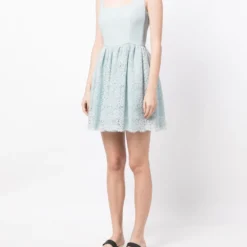 Femme Miu Miu Robe Ornée De Dentelle à Coupe Courte -Promos Féerie Jupe Boutique 20809923 50790452 1000