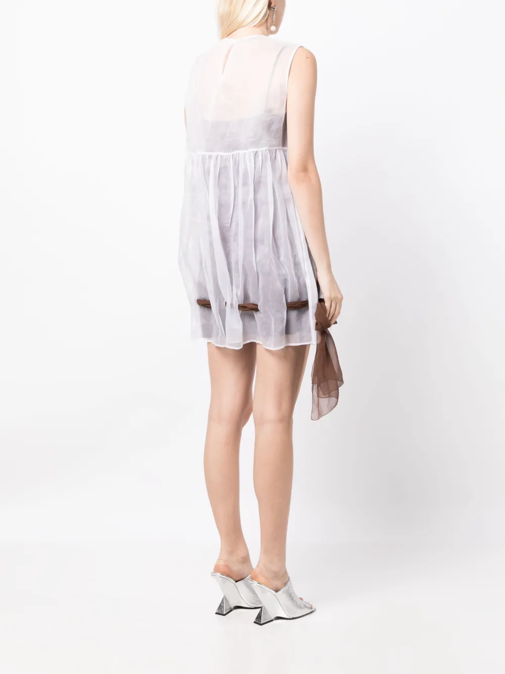 Femme Miu Miu Robe Courte à Superposition En Tulle 6 Femme Miu Miu Robe Courte à Superposition En Tulle – Image 4