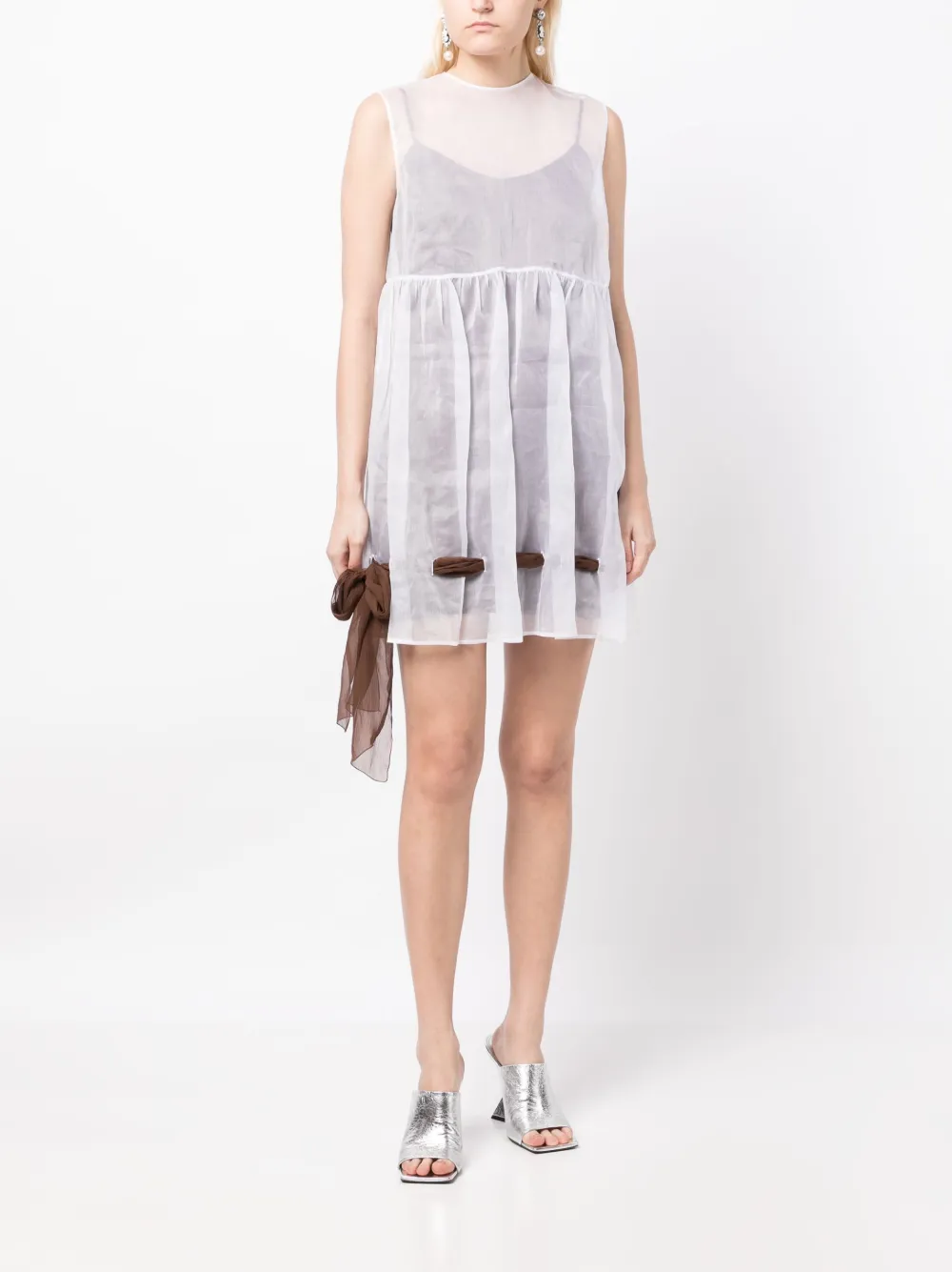 Femme Miu Miu Robe Courte à Superposition En Tulle 4 Femme Miu Miu Robe Courte à Superposition En Tulle – Image 2