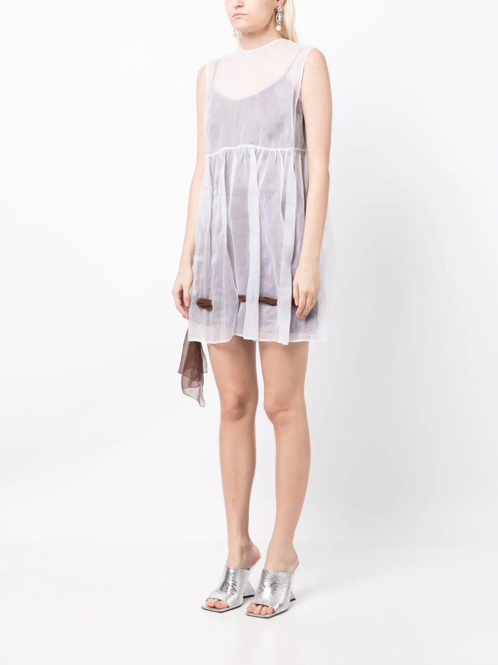 Femme Miu Miu Robe Courte à Superposition En Tulle 5 Femme Miu Miu Robe Courte à Superposition En Tulle – Image 3