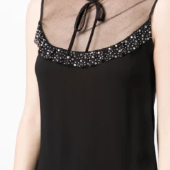 Femme Miu Miu Robe Courte à Ornements En Cristal -Promos Féerie Jupe Boutique 20809932 50790986 1000