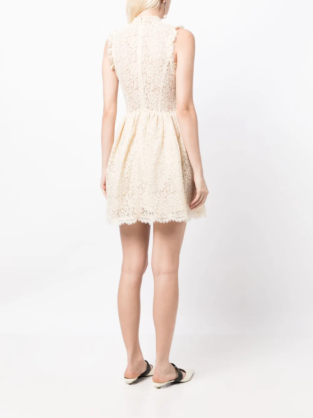 Femme Miu Miu Robe Sans Manches à Détail En Dentelle 6 Femme Miu Miu Robe Sans Manches à Détail En Dentelle – Image 4