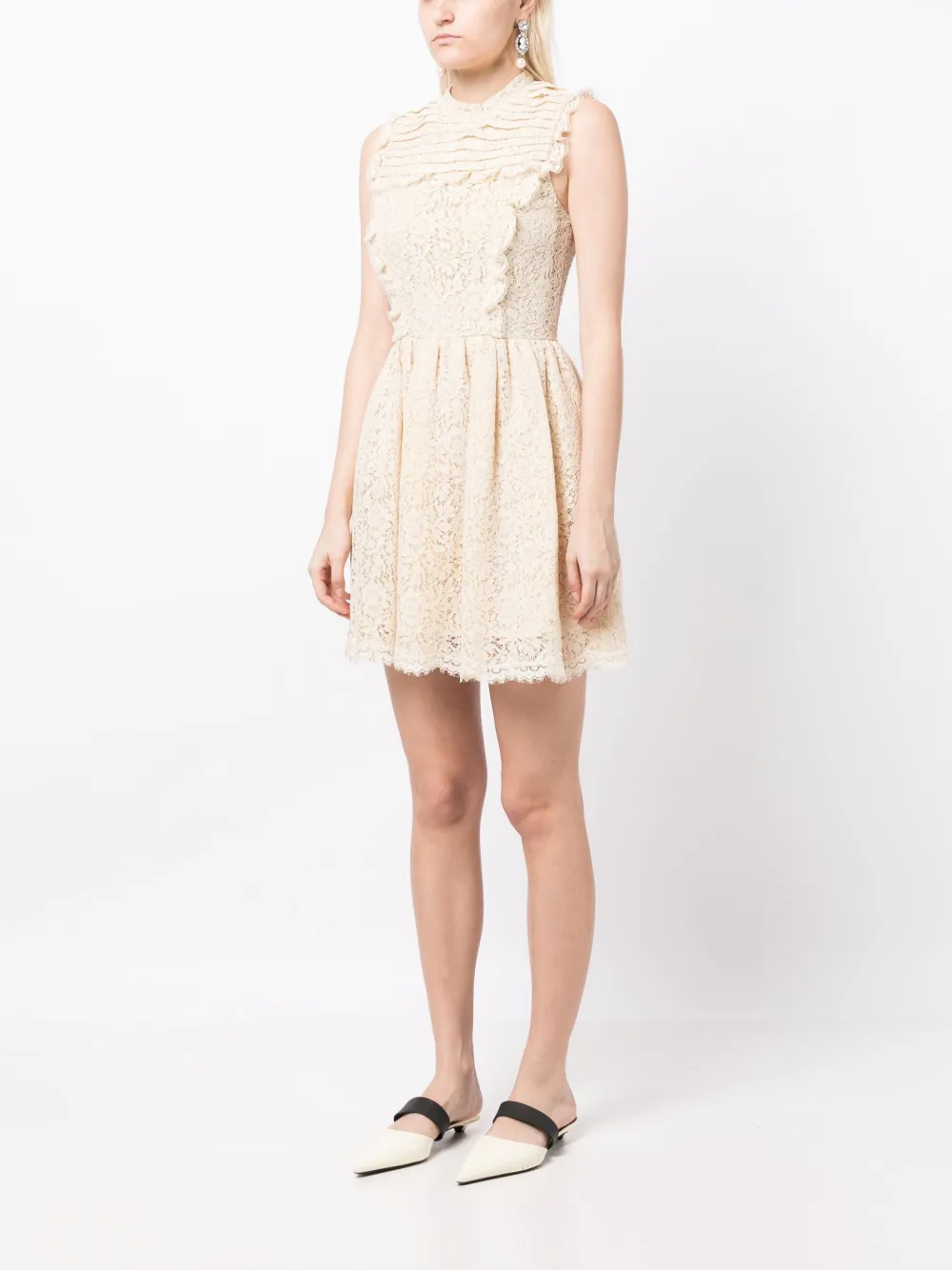 Femme Miu Miu Robe Sans Manches à Détail En Dentelle 5 Femme Miu Miu Robe Sans Manches à Détail En Dentelle – Image 3