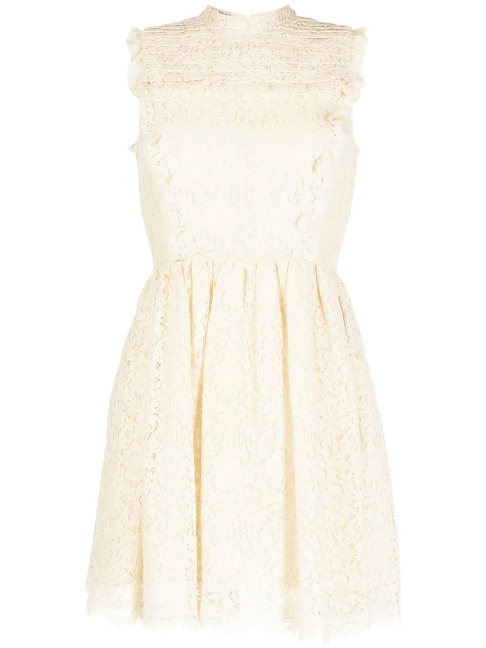 Femme Miu Miu Robe Sans Manches à Détail En Dentelle 3 Femme Miu Miu Robe Sans Manches à Détail En Dentelle