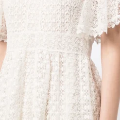 Femme Christian Dior Robe En Dentelle à Manches Courtes Pre-owned -Promos Féerie Jupe Boutique 20809949 50790491 1000